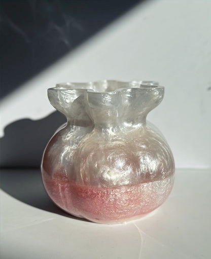 Flower Vase - Pink & White image 1