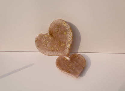 Heart Trinket Dishes - Golden Blush (Set of 2)