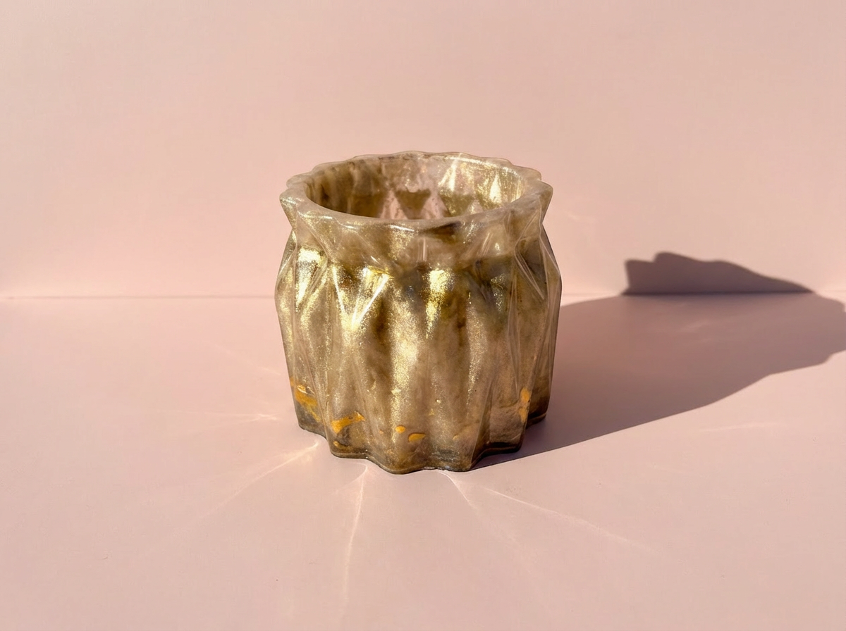 The Faceted Vanity Canister — Sparkling Bronze