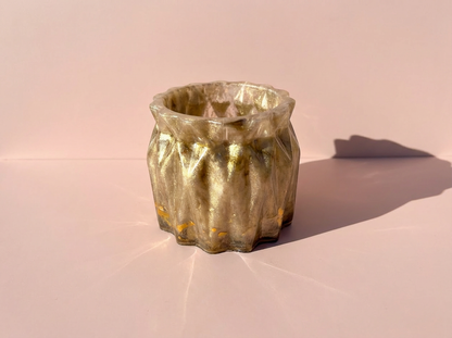 The Faceted Vanity Canister — Sparkling Bronze