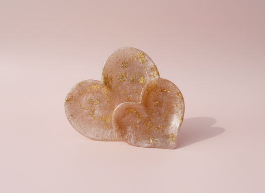 Heart Trinket Dishes - Golden Blush (Set of 2)