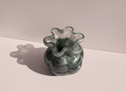 Flower Vase – Swirly Silver