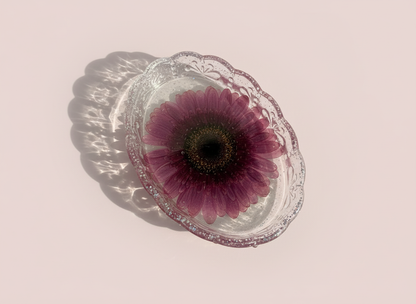 Pressed Flower Resin Trinket Tray – Plum Blossom