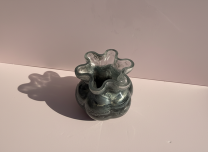 Flower Vase – Swirly Silver