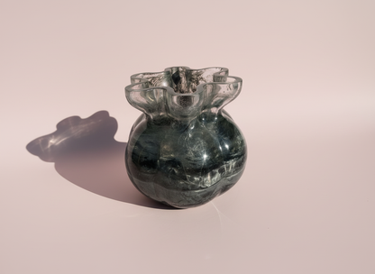 Flower Vase – Swirly Silver