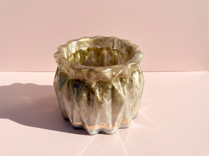 The Faceted Vanity Canister — Sparkling Bronze