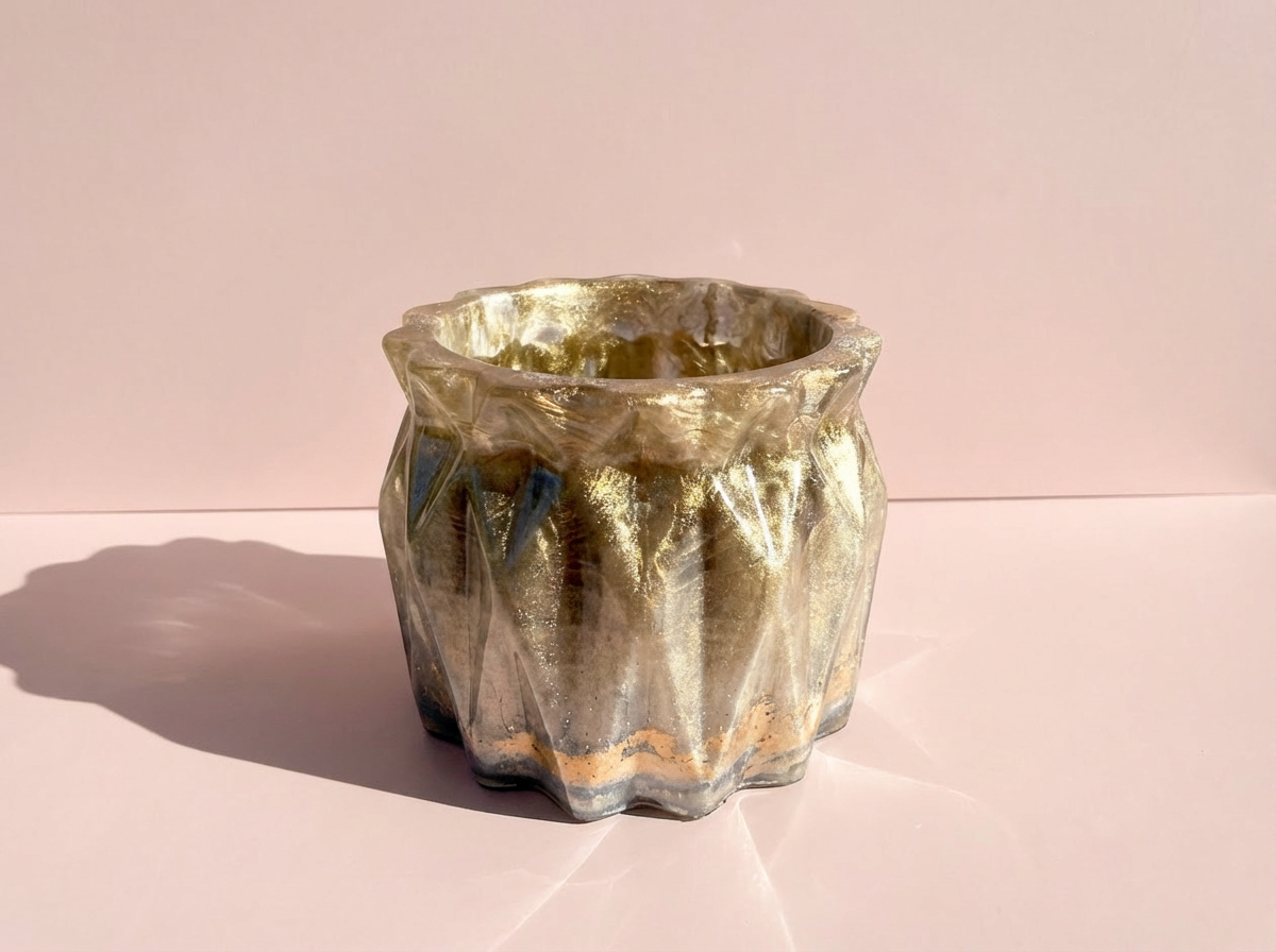 The Faceted Vanity Canister — Sparkling Bronze