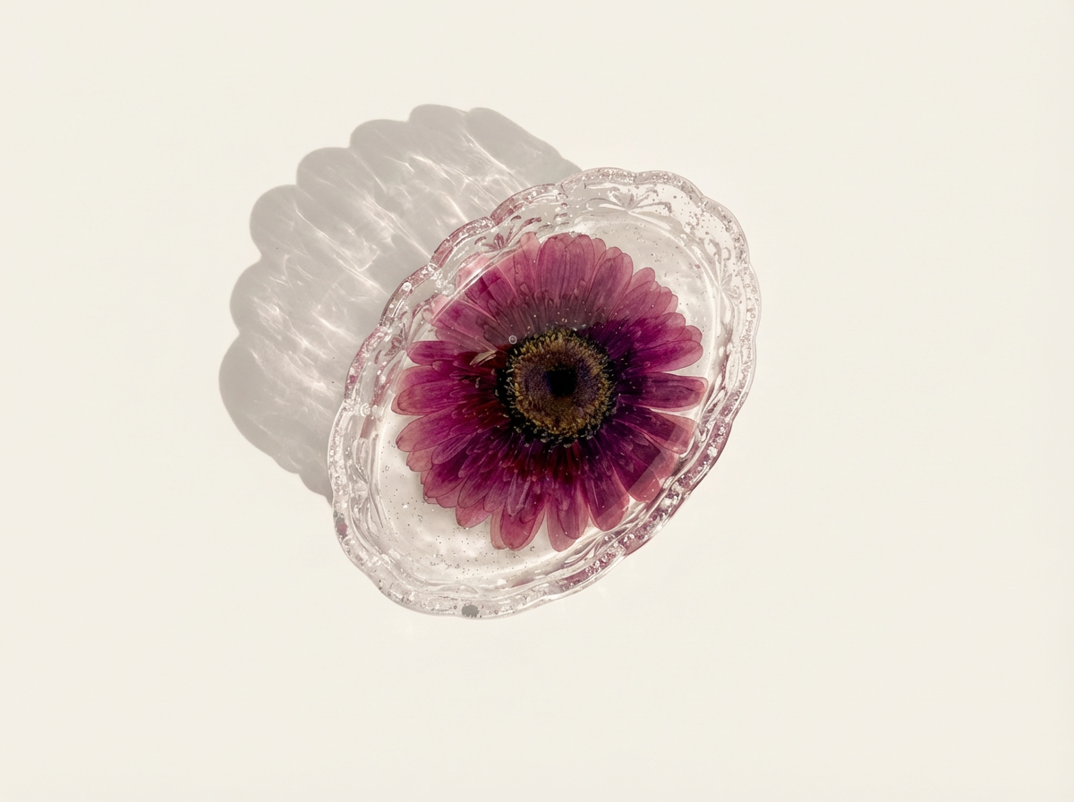 Pressed Flower Resin Trinket Tray – Plum Blossom