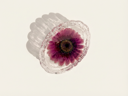 Pressed Flower Resin Trinket Tray – Plum Blossom