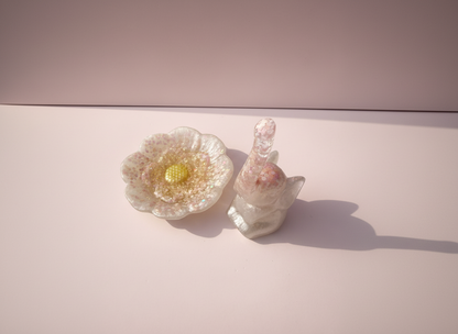 Elephant Ring Holder + Blush Flower Dish (Set)