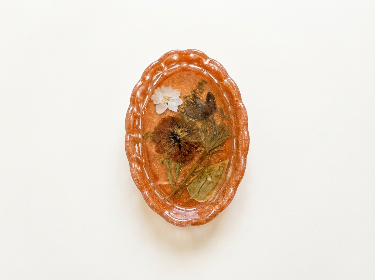 Pressed Flower Resin Trinket Tray | Fancy Florals