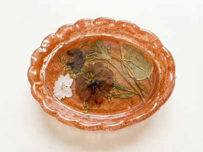 Pressed Flower Resin Trinket Tray | Fancy Florals