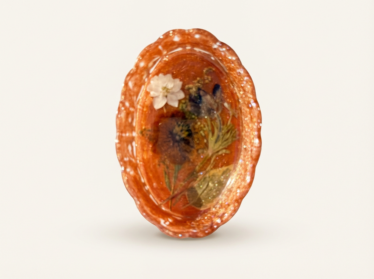 Pressed Flower Resin Trinket Tray | Fancy Florals