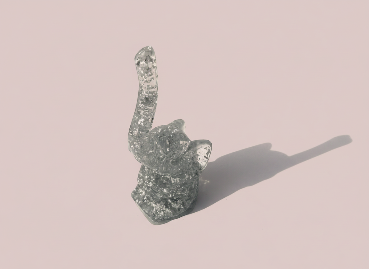 Elephant Ring Holder – Sparkly Silver